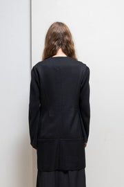 YOHJI YAMAMOTO Y’S - 90’s zip up wool jacket with knitted sleeves