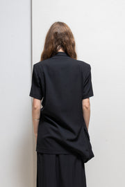 YOHJI YAMAMOTO - SS01 Gabardine wool jacket with voluminous pocket