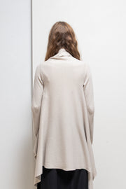 HUN RICK OWENS - 2008 100% cashmere pearl grey cardigan
