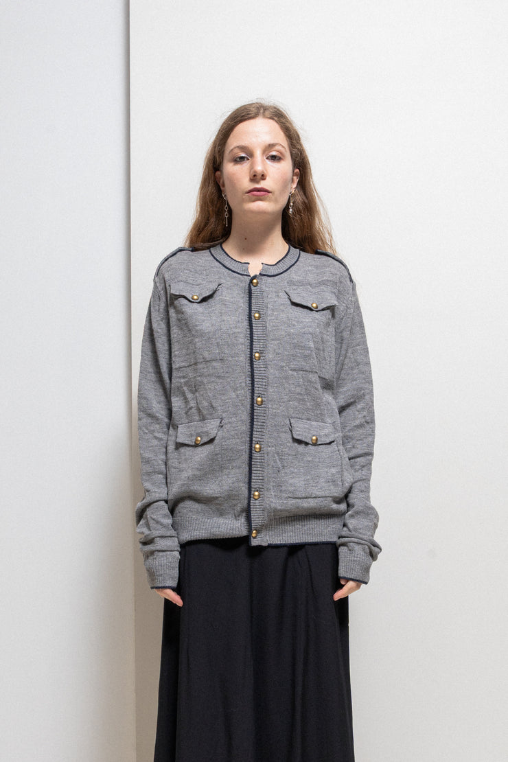 A.F VANDEVORST - FW04 Wool blend officer cardigan