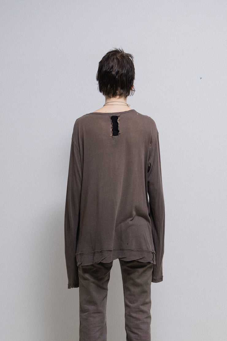 RICK OWENS SLAB - Dark dust longsleeves top (sample)