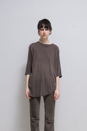 RICK OWENS SLAB - Dust tee with ribbed midi sleeves (sample)