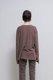 RICK OWENS SLAB - Faded mauve longsleeves top with buttoned cuffs (sample)