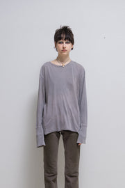 RICK OWENS SLAB - Pale grey washed longsleeves (sample)