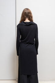 ANN DEMEULEMEESTER - SS20 Wool blend sailor shirt with collar lacing