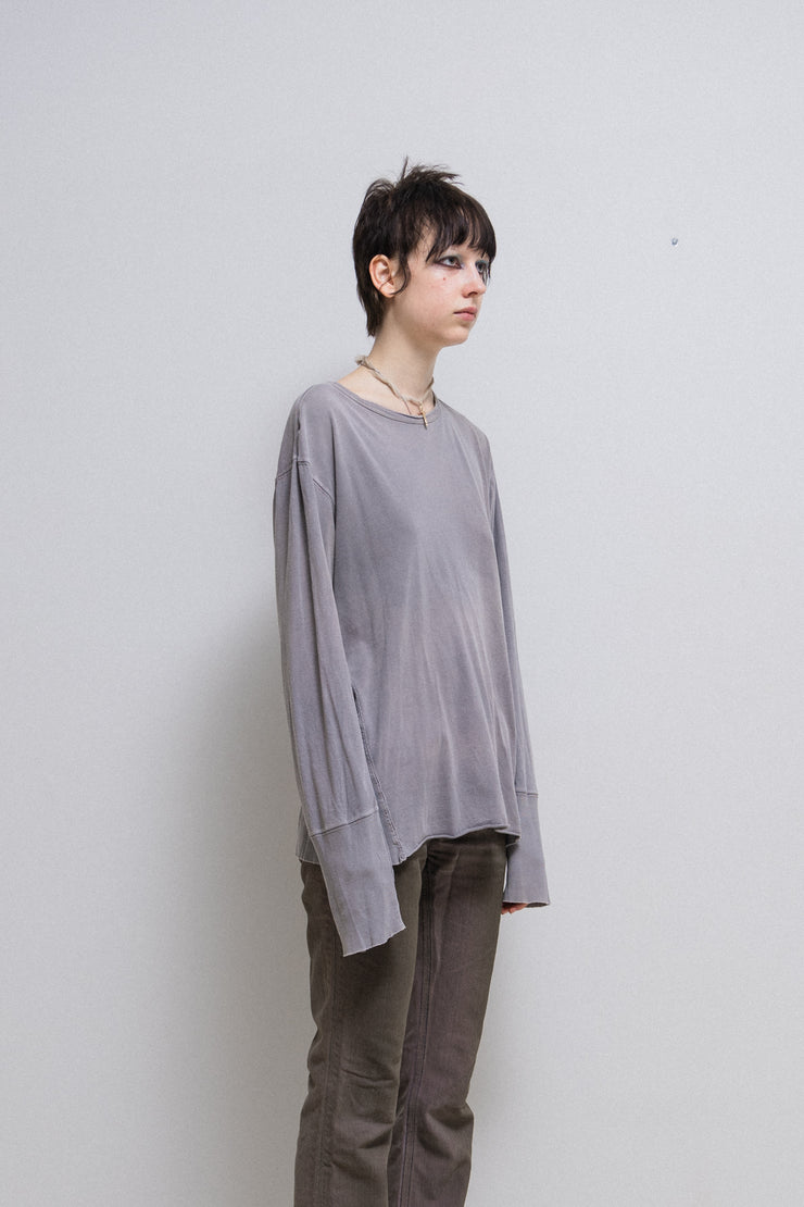 RICK OWENS SLAB - Pale grey washed longsleeves (sample)