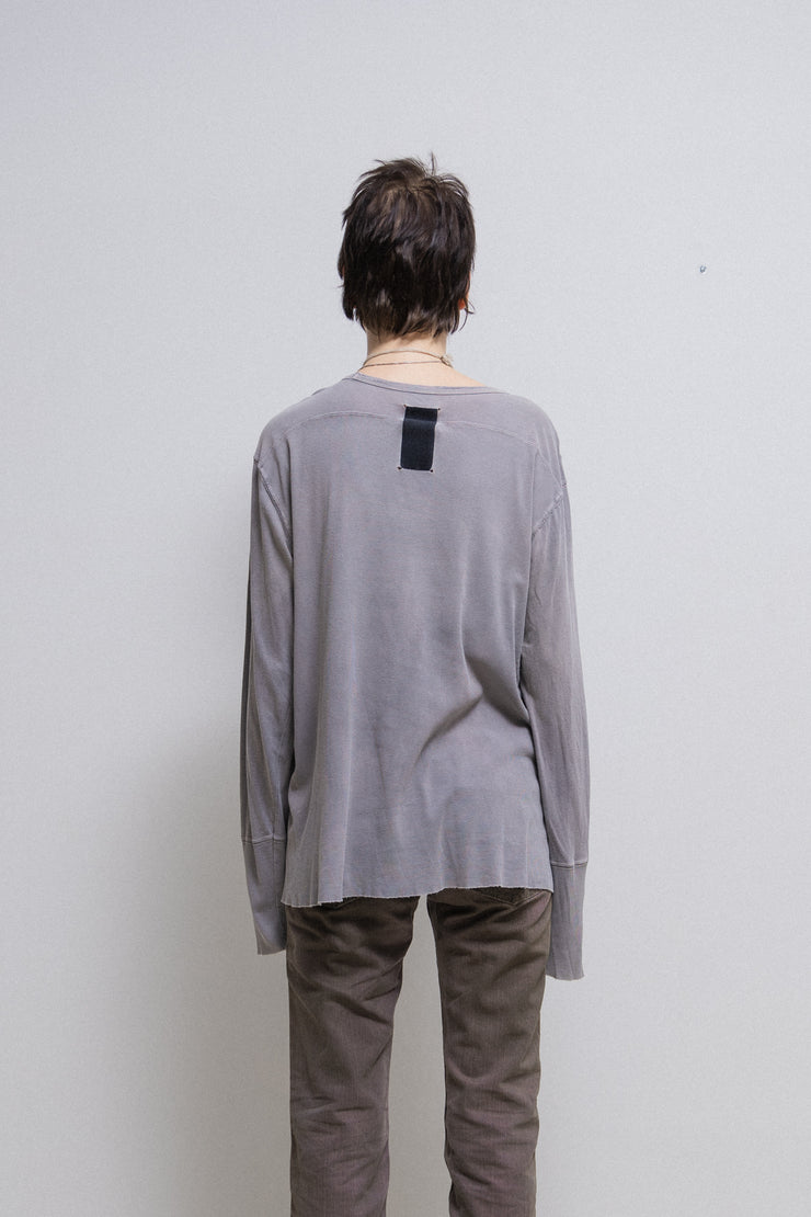 RICK OWENS SLAB - Pale grey washed longsleeves (sample)