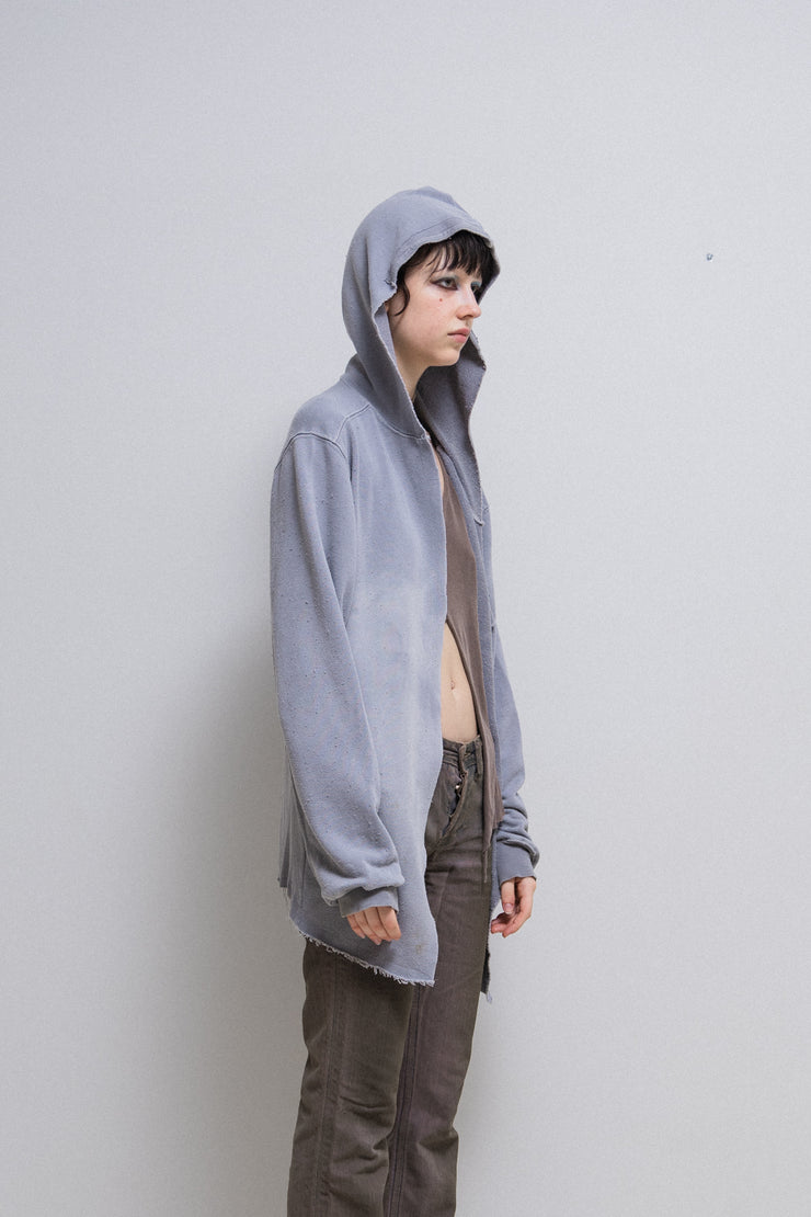 RICK OWENS SLAB - Pale blue open sweater (sample)