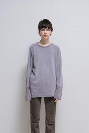 RICK OWENS SLAB - Pale blue sweater with ribbed cuffs (sample)