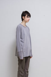 RICK OWENS SLAB - Pale blue sweater with ribbed cuffs (sample)