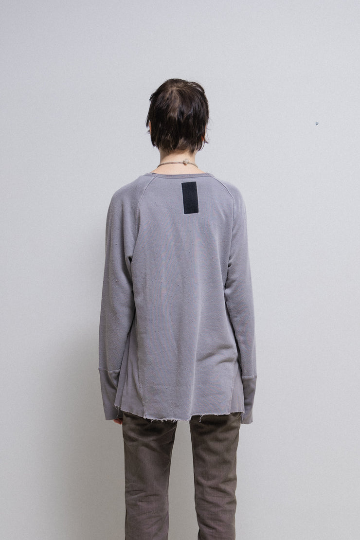 RICK OWENS SLAB - Pale blue sweater with ribbed cuffs (sample)