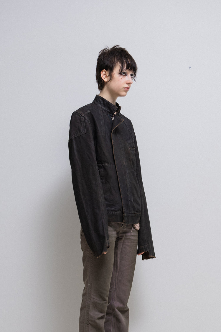 Rick Owens Drkshdw Rick Owens DRKSHDW WAXED DENIM JACKET