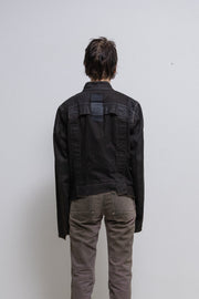 RICK OWENS SLAB - FW04 Black wax coated denim jacket (PROTO)