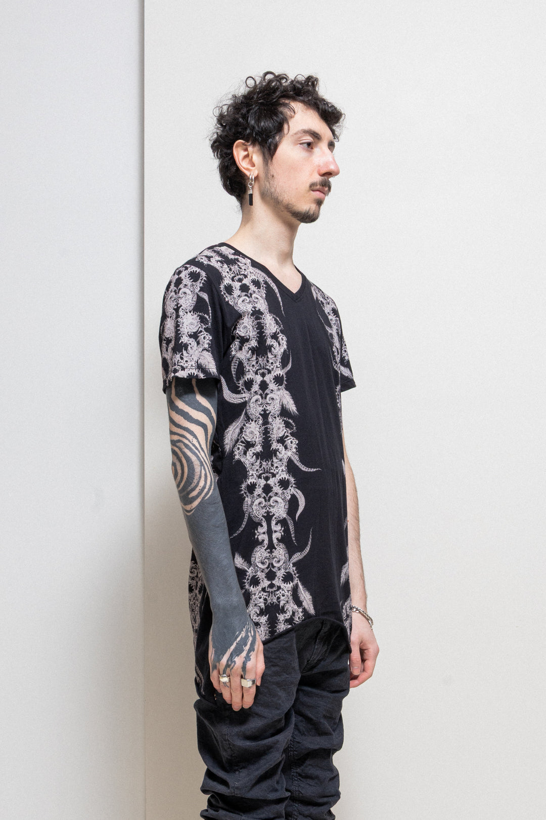 KMRII - Magnolia pattern cotton tee – L'OBSCUR