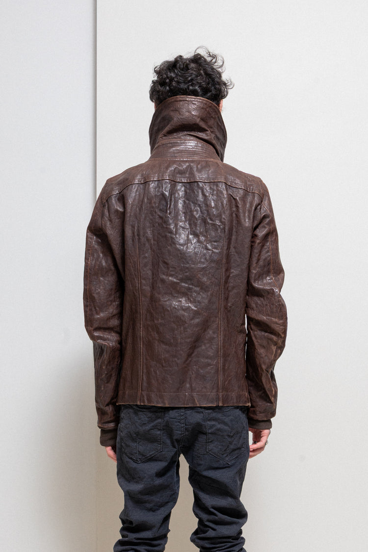 RICK OWENS - FW09 « CRUST » Bitter lamb leather jacket with hidden