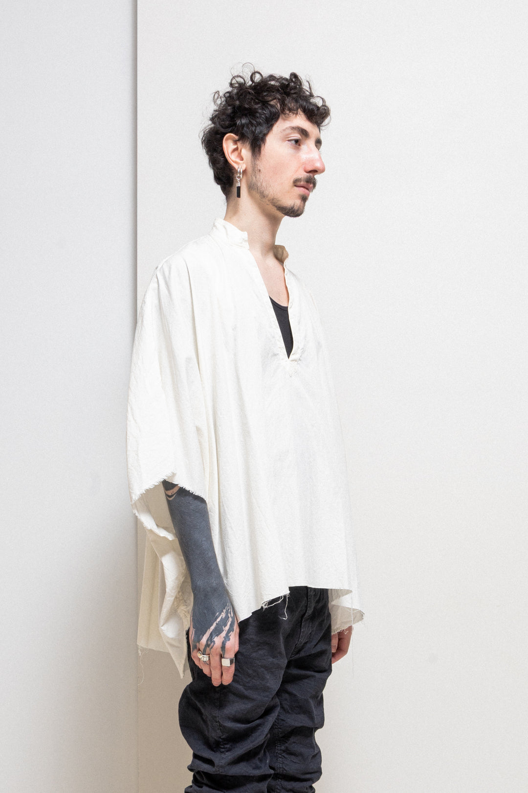 TAKAHIRO MIYASHITA THE SOLOIST - SS15 Silk & cotton wide shirt