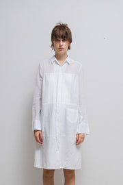 AF VANDEVORST - SS08 Cotton shirt dress with pleats and waist pocket (runway)