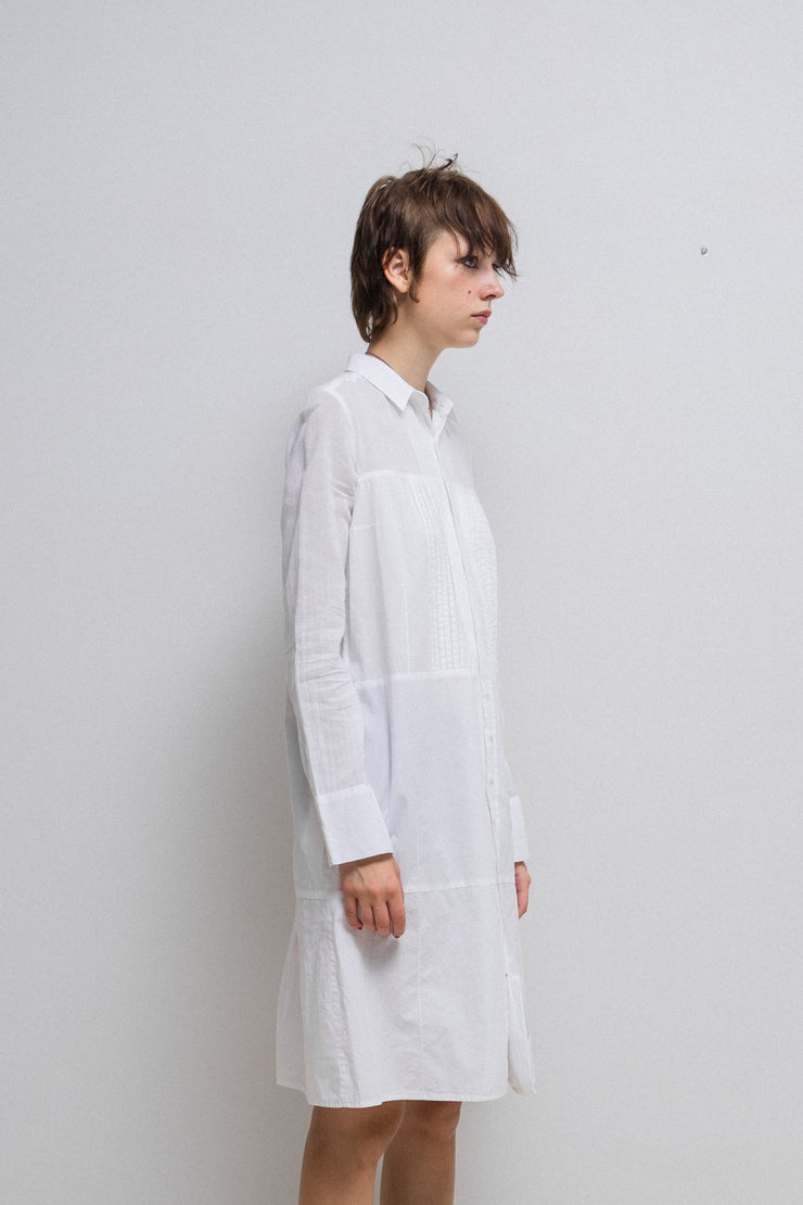 AF VANDEVORST - SS08 Cotton shirt dress with pleats and waist pocket (runway)