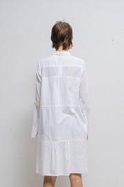 AF VANDEVORST - SS08 Cotton shirt dress with pleats and waist pocket (runway)