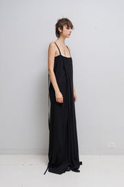 ANN DEMEULEMEESTER - SS23 KATHALENA Long cotton wrap dress with straps