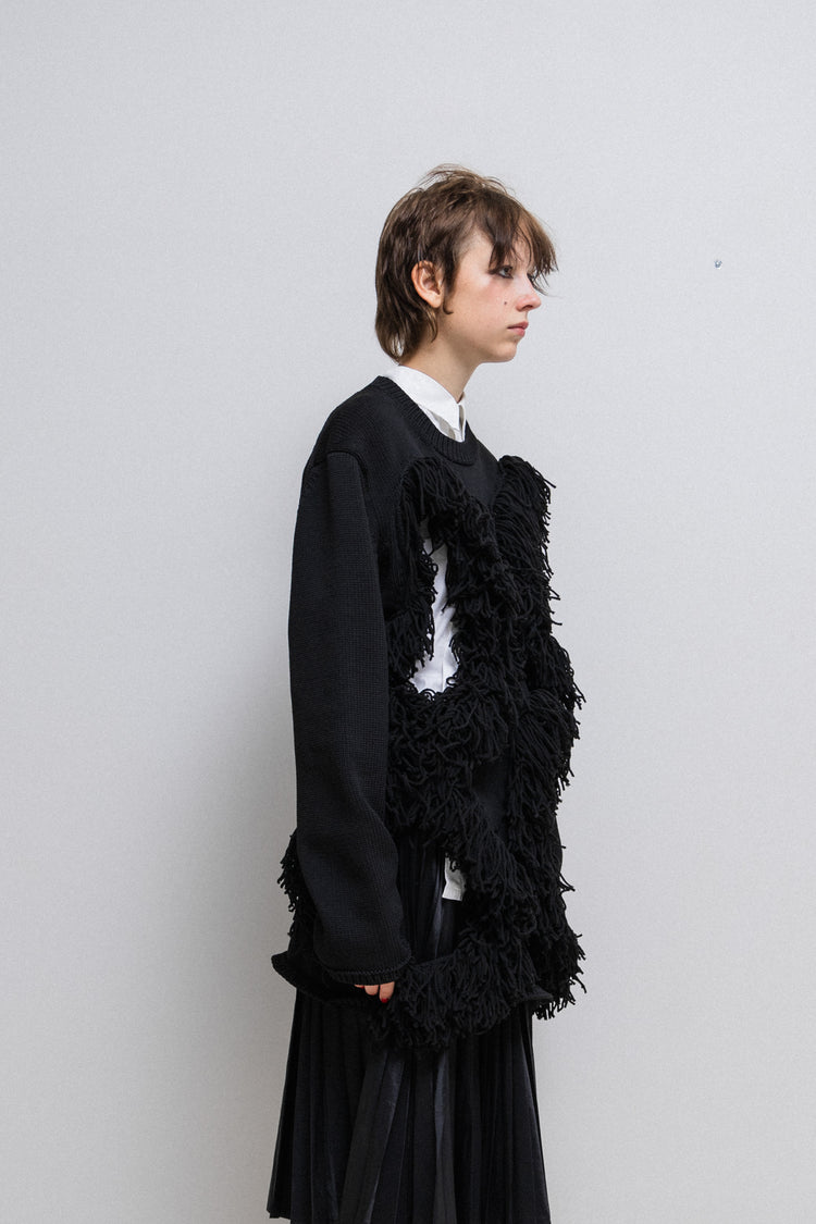COMME DES GARÇONS HOMME PLUS - FW23 Thick sweater with wide COMME DES GARÇONS HOMME PLUS - FW23 Thick sweater with wide