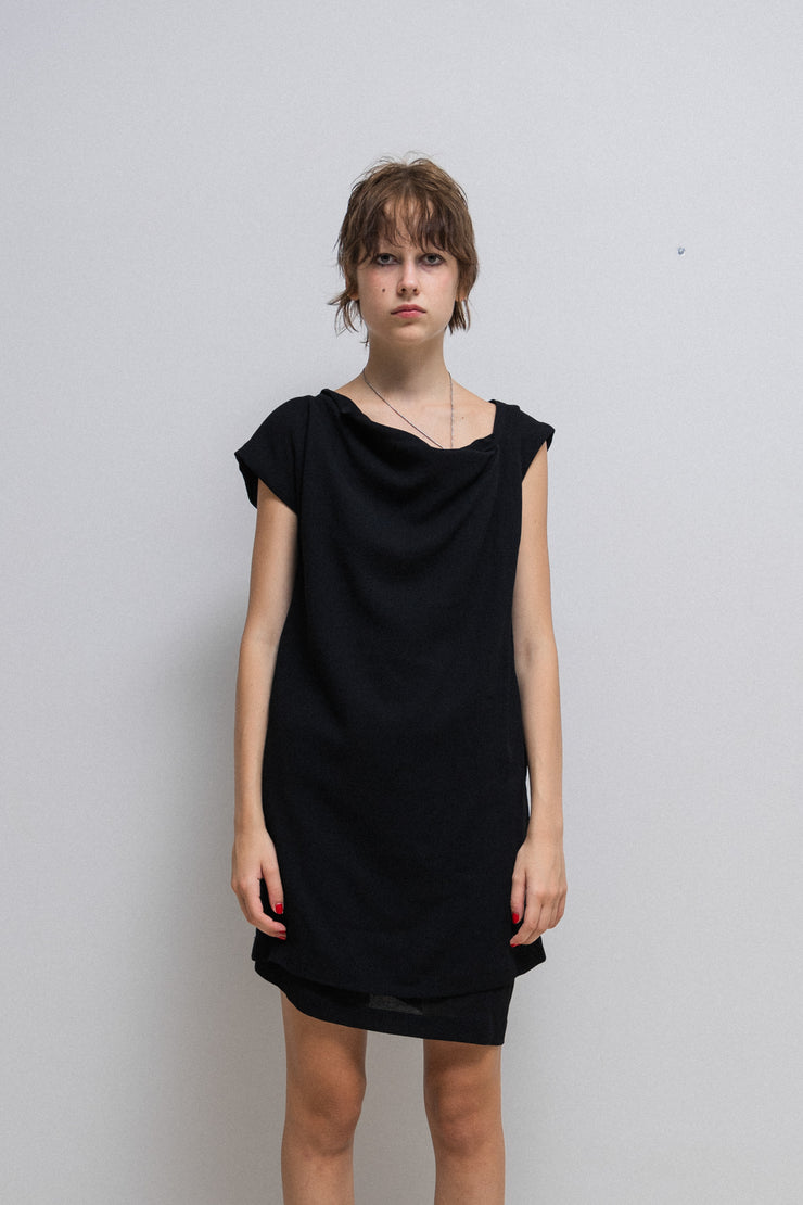 COMME DES GARÇONS - SS91 Two layer dress with collar detail