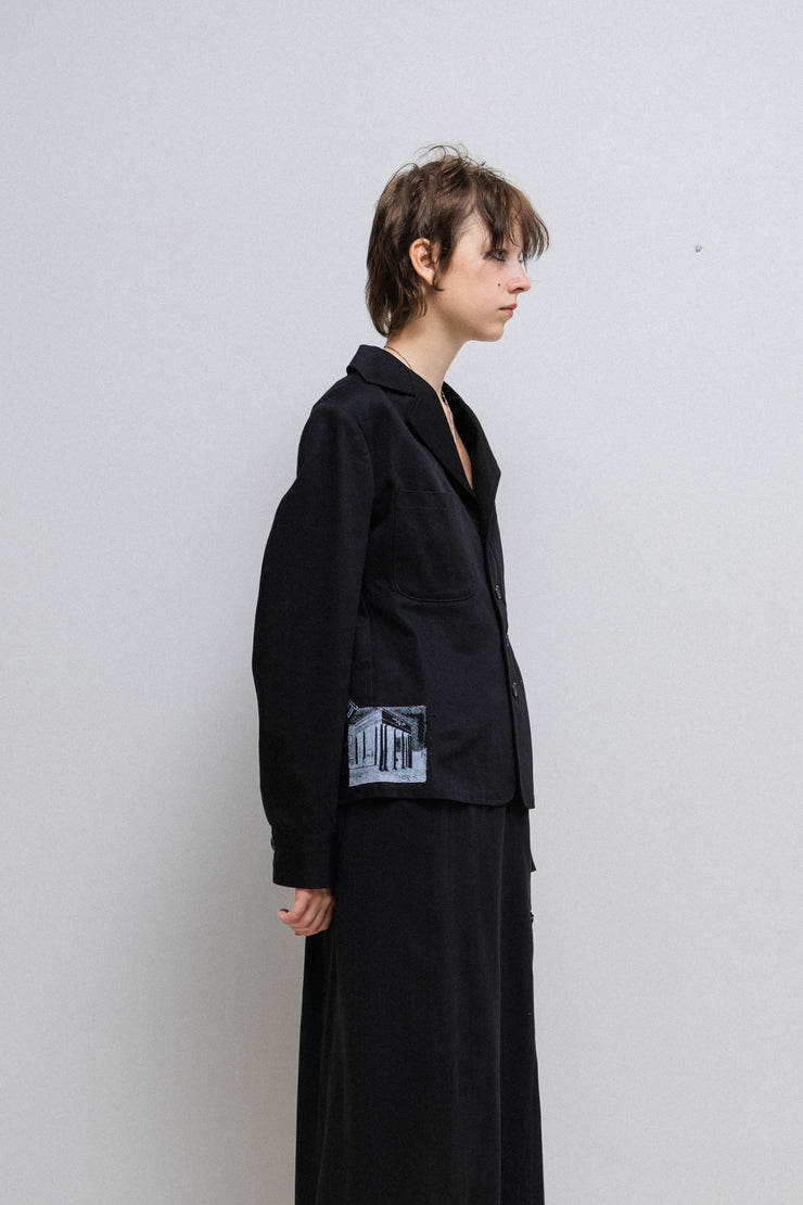 YOHJI YAMAMOTO - SS03 Button up cotton jacket with back patches