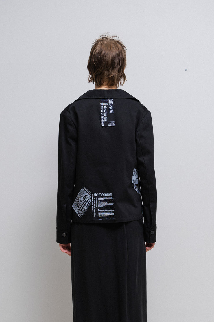 YOHJI YAMAMOTO - SS03 Button up cotton jacket with back patches