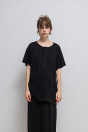 YOHJI YAMAMOTO POUR HOMME - SS20 Cotton top with buttoning details