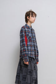 UNDERCOVER - SS05 « But Beautiful II » Cotton flannel shirt with front rips and side details