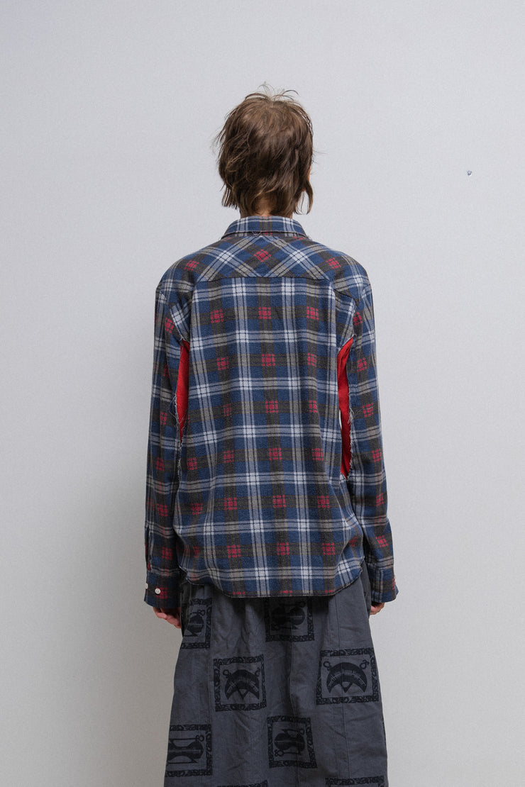 UNDERCOVER - SS05 « But Beautiful II » Cotton flannel shirt with front rips and side details