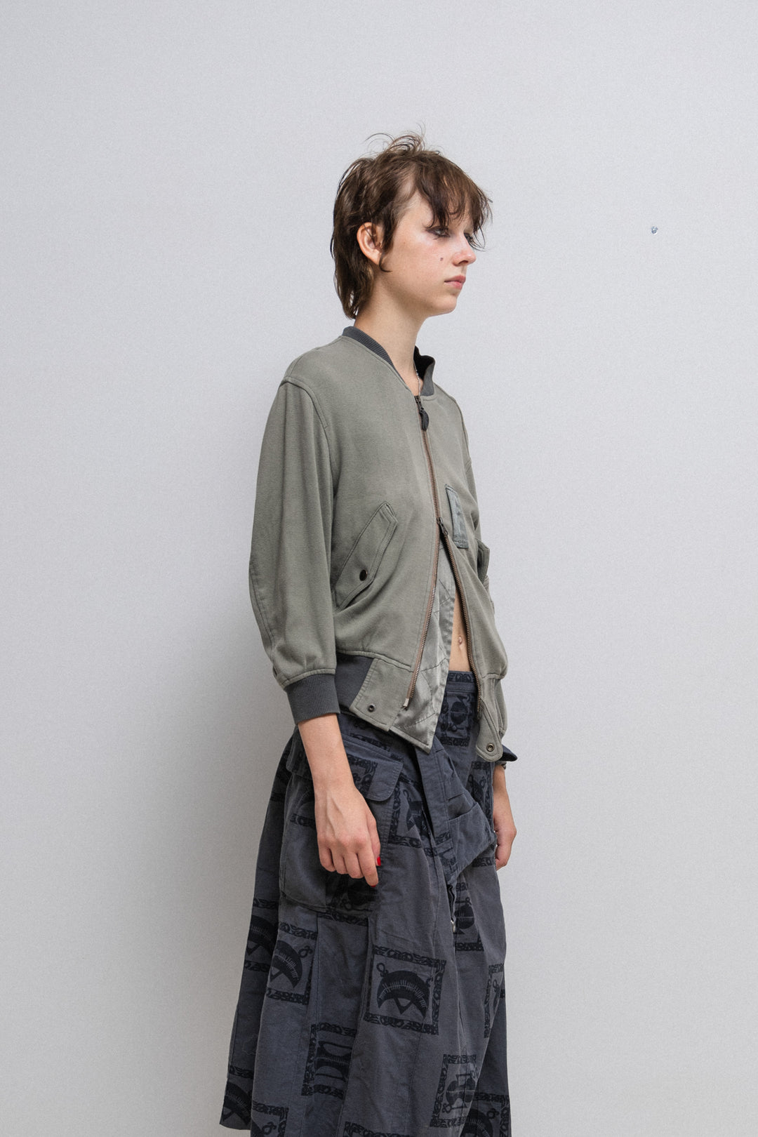 UNDERCOVER - SS04 « Languid » Cotton bomber jacket with silky UNDERCOVER - SS04 « Languid » Cotton bomber jacket with silky