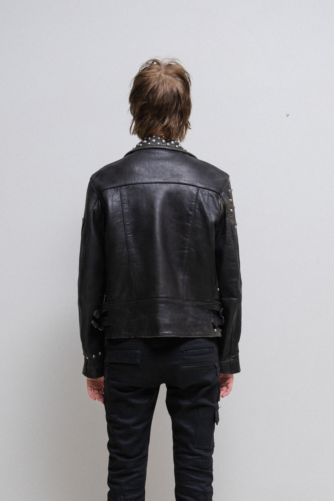 BLACKMEANS x LABRAT - Studded leather perfecto – L'OBSCUR