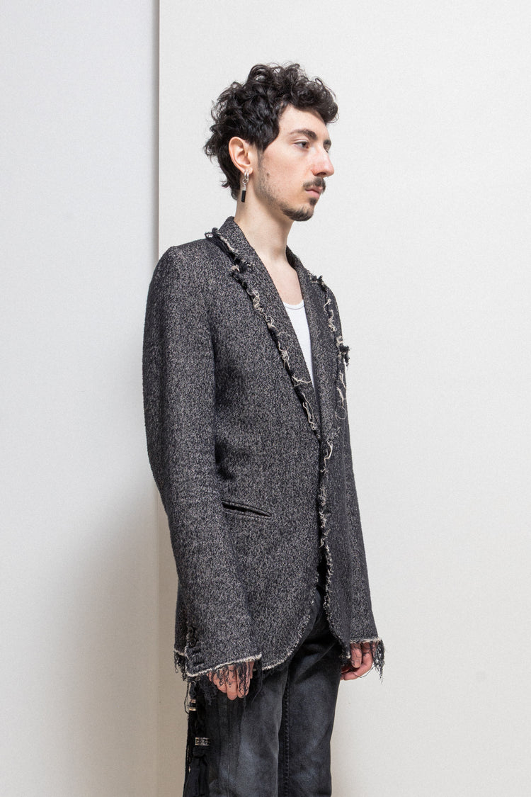L.G.B. テーラードジャケット L.G.B - JK-2 Linen blend jacket with frayed edges – L'OBSCUR
