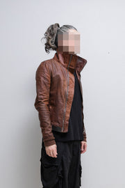 RICK OWENS - Horse leather jacket in blood colorway (~2007 textile sample)