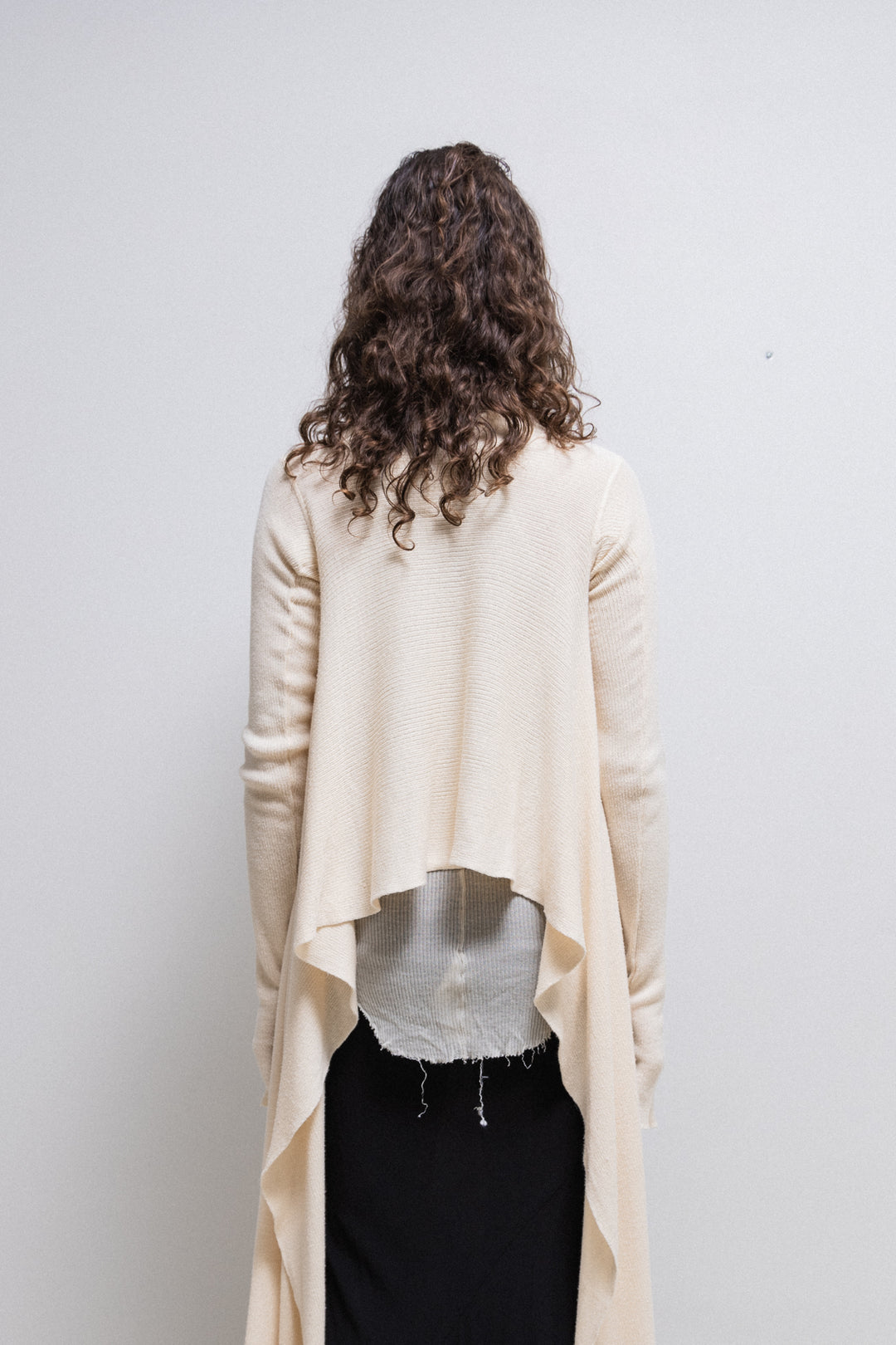 RICK OWENS - SS04 « CITROEN » Ribbed cotton cardigan with