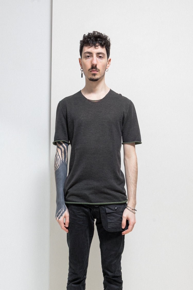 LABEL UNDER CONSTRUCTION - Reversible knitted tee – L'OBSCUR