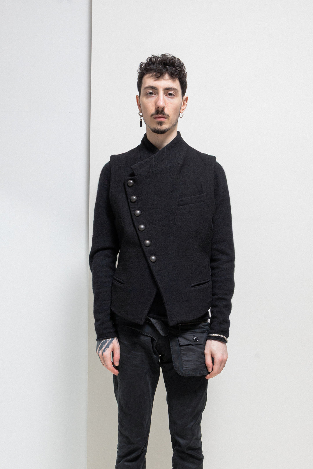 Ann demeulemeester 09S/S デッドストックベスト ANN DEMEULEMEESTER - FW09 Officer style wool vest with brass