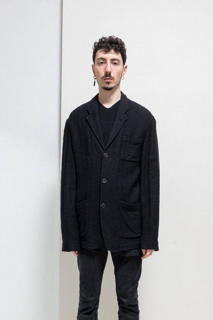 ANN DEMEULEMEESTER - Wool jacket with loose pockets – L'OBSCUR