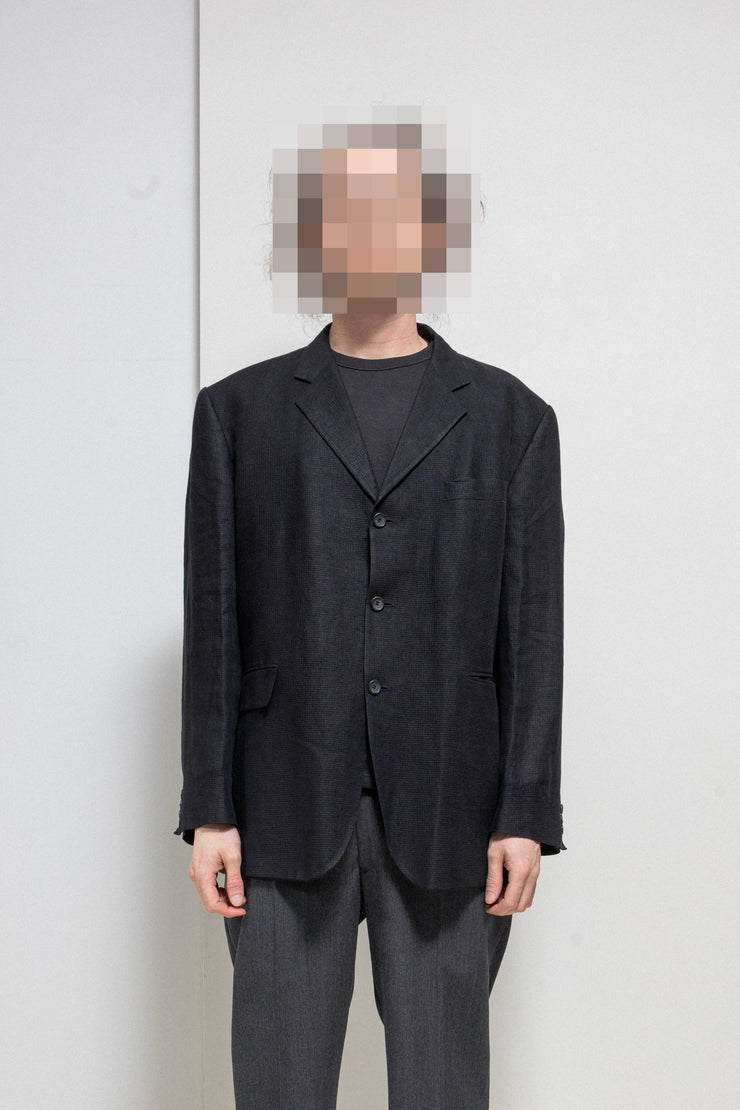 YOHJI YAMAMOTO POUR HOMME - 90's Linen 3 button costume jacket