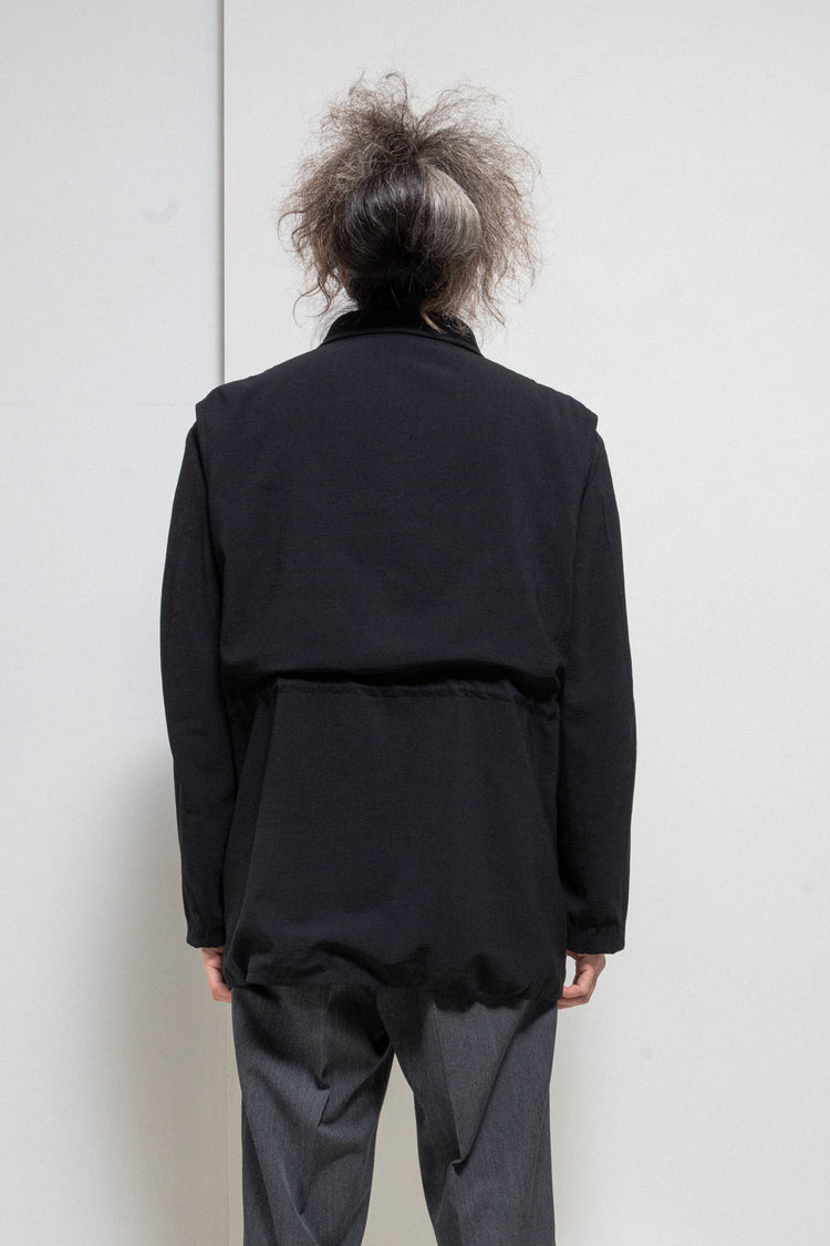 YOHJI YAMAMOTO POUR HOMME - 90's Zip up wool coat with waist