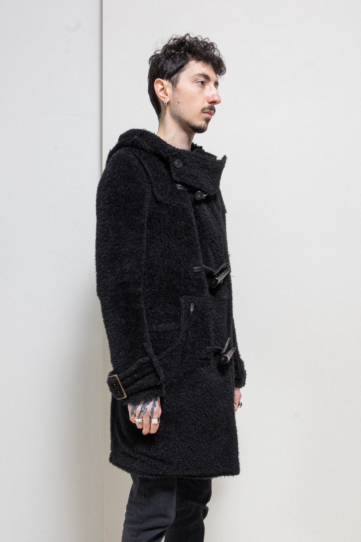 L.G.B - Alpaca wool fuzzy duffle coat – L'OBSCUR