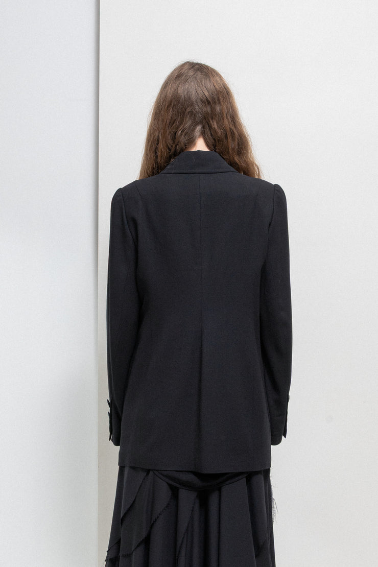 ANN DEMEULEMEESTER - 1990's Wool jacket with patch pockets – L'OBSCUR
