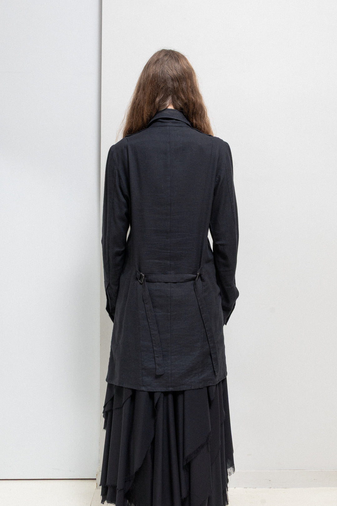 ANN DEMEULEMEESTER - FW04 Cotton blend light shirt jacket with