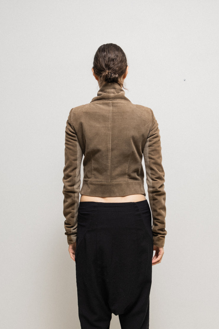 RICK OWENS - 2002 Cotton corduroy jacket with padded shoulders