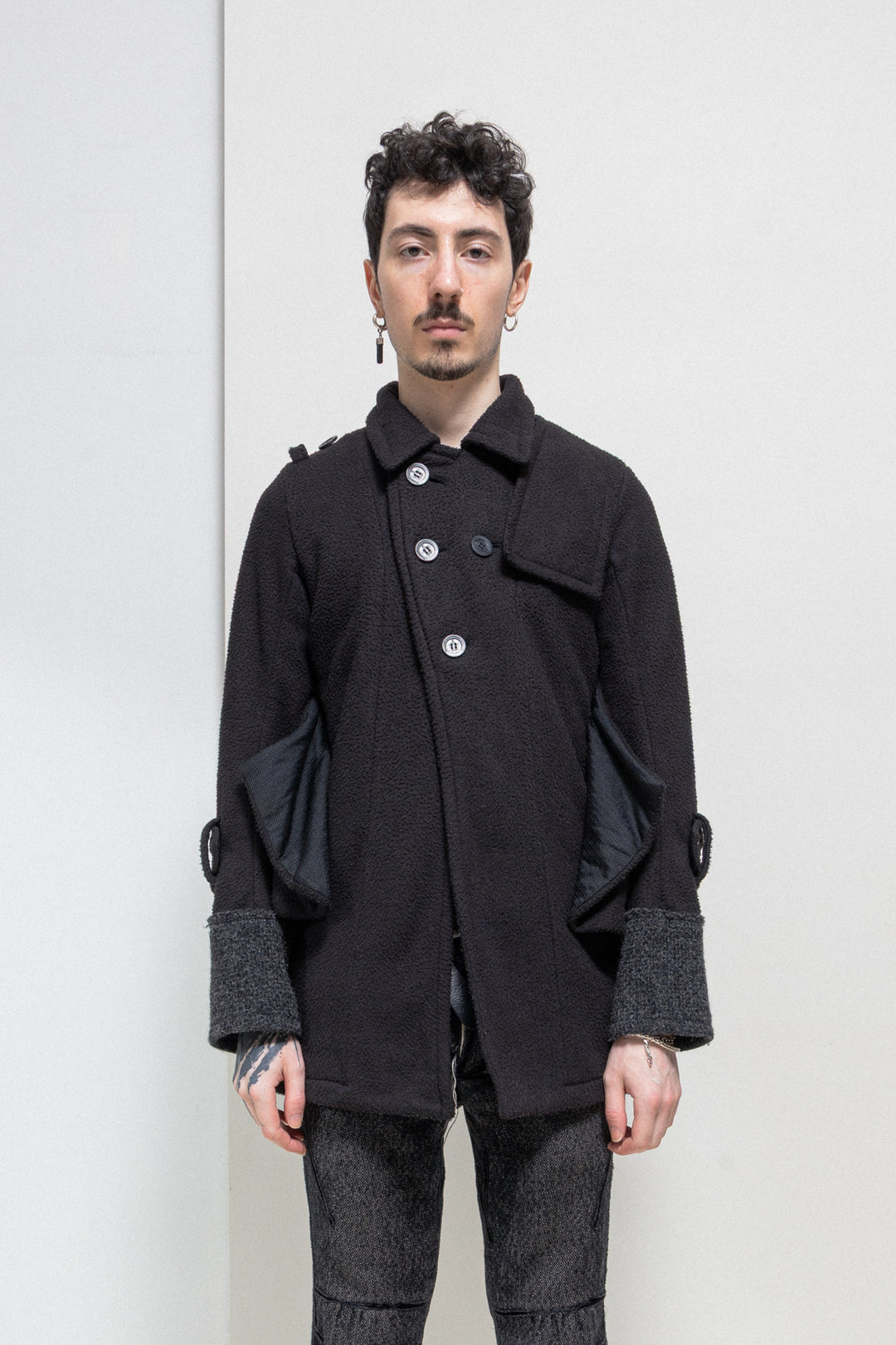 UNDERCOVER - FW96 « Wire » Textured coat with flap panels and