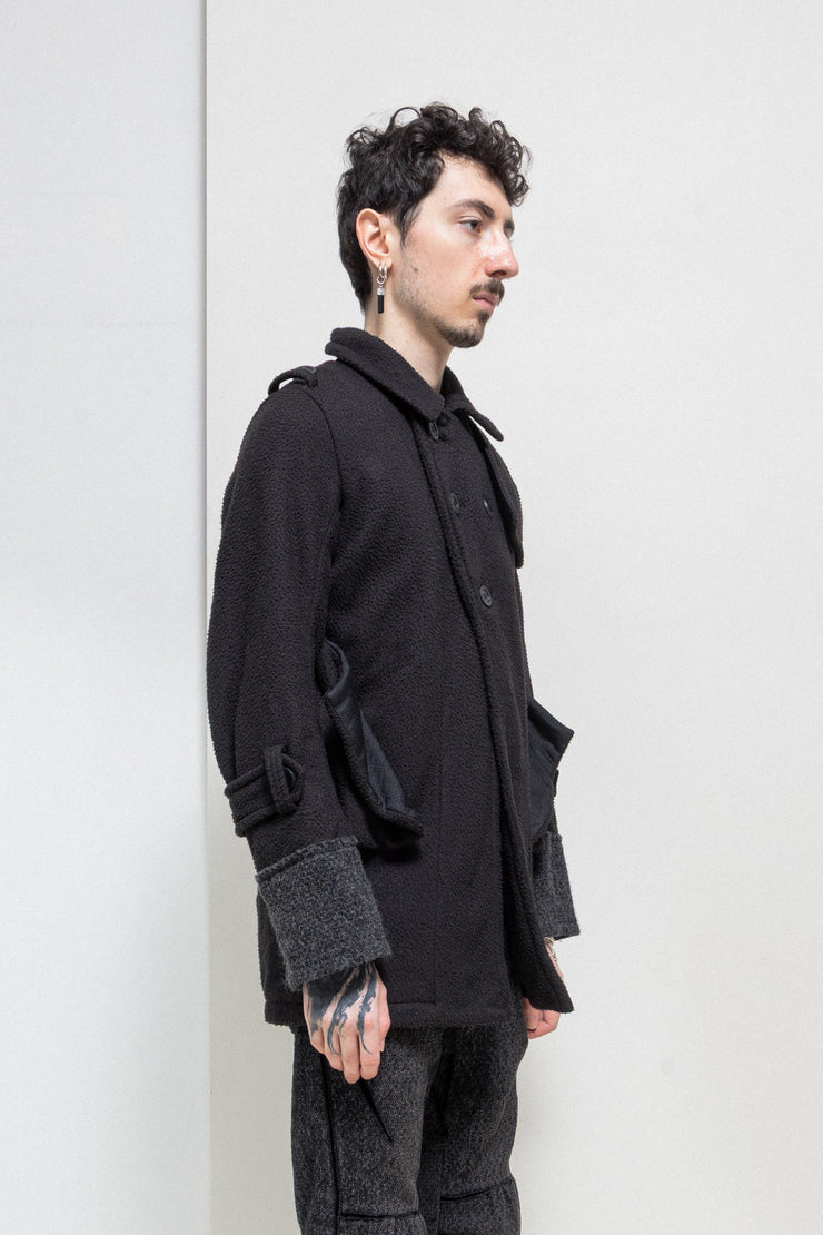 UNDERCOVER - FW96 « Wire » Textured coat with flap panels and