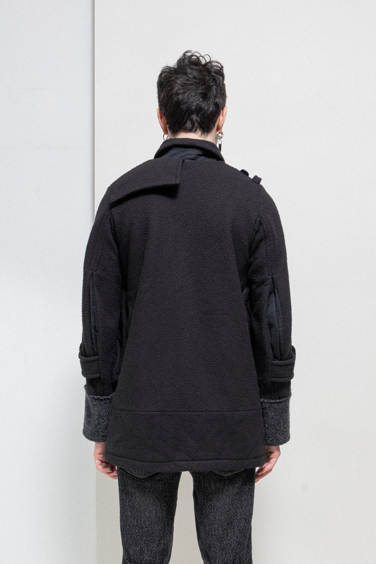 UNDERCOVER - FW96 « Wire » Textured coat with flap panels and