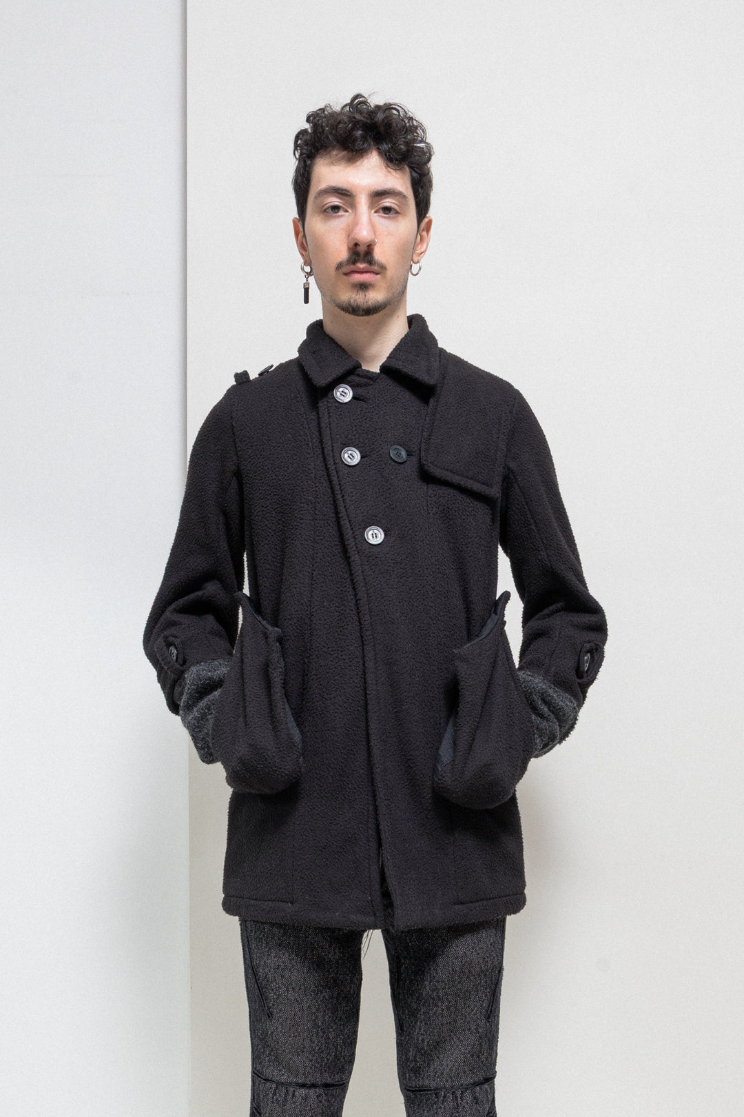 UNDERCOVER - FW96 « Wire » Textured coat with flap panels and