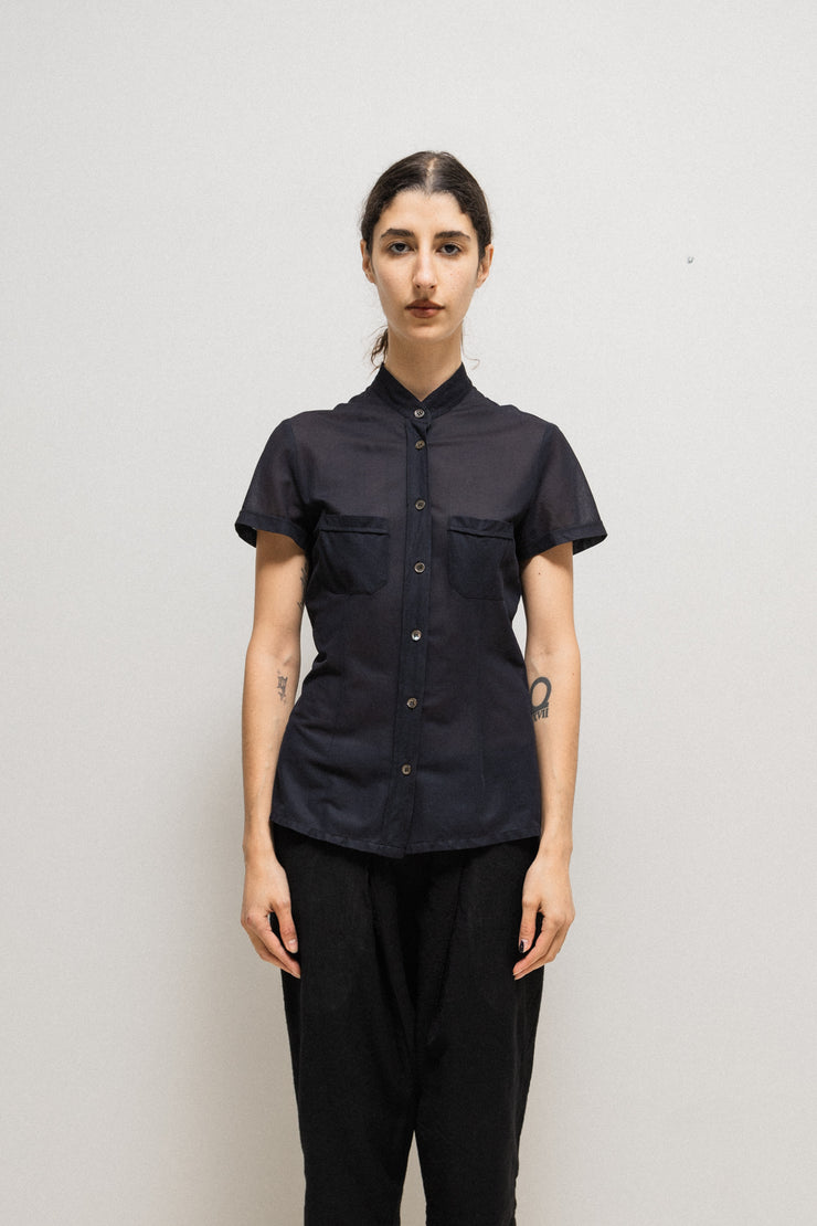 ANN DEMEULEMEESTER - 90’s See-through button up top